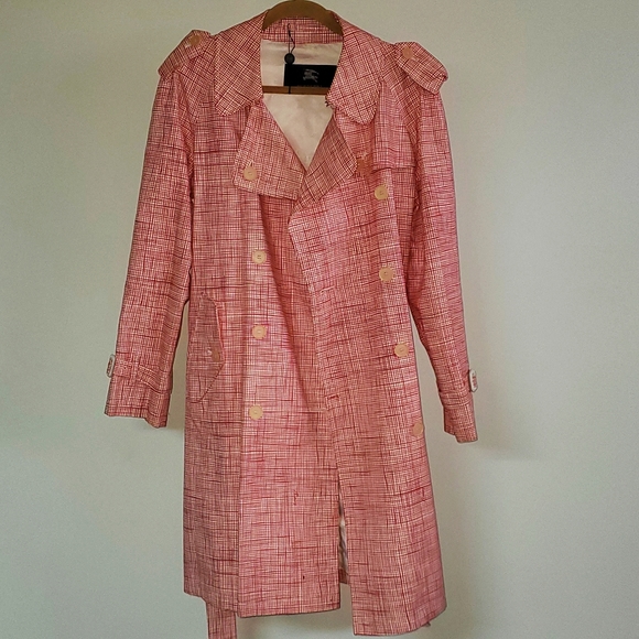 BURBERRY Red Trench Coat vintage size S/M